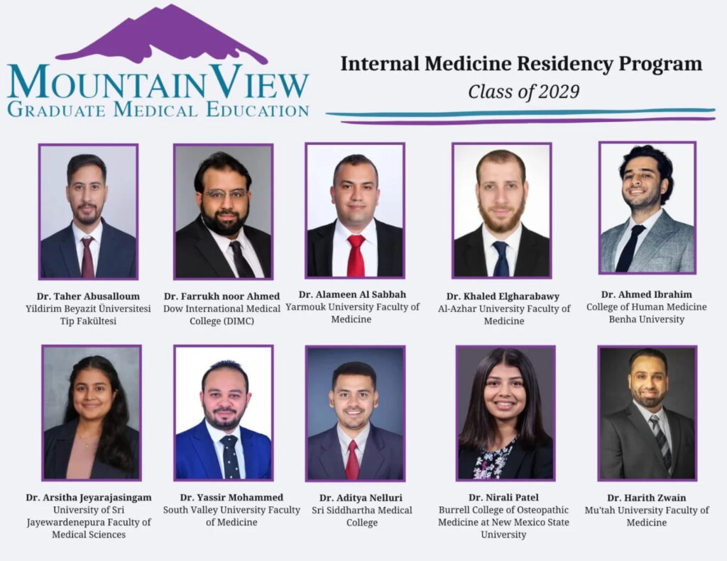 MountainView Internal Medicine Residency Program Class of 2029