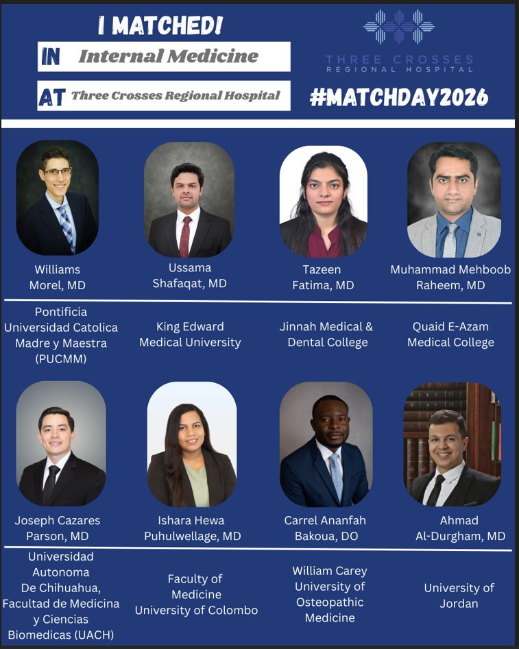 Three Crosses Internal Medicine Residency Program Class of 2029