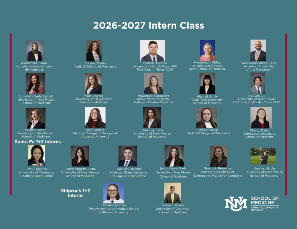UNM Family Medicine Residency Program Class of 2029